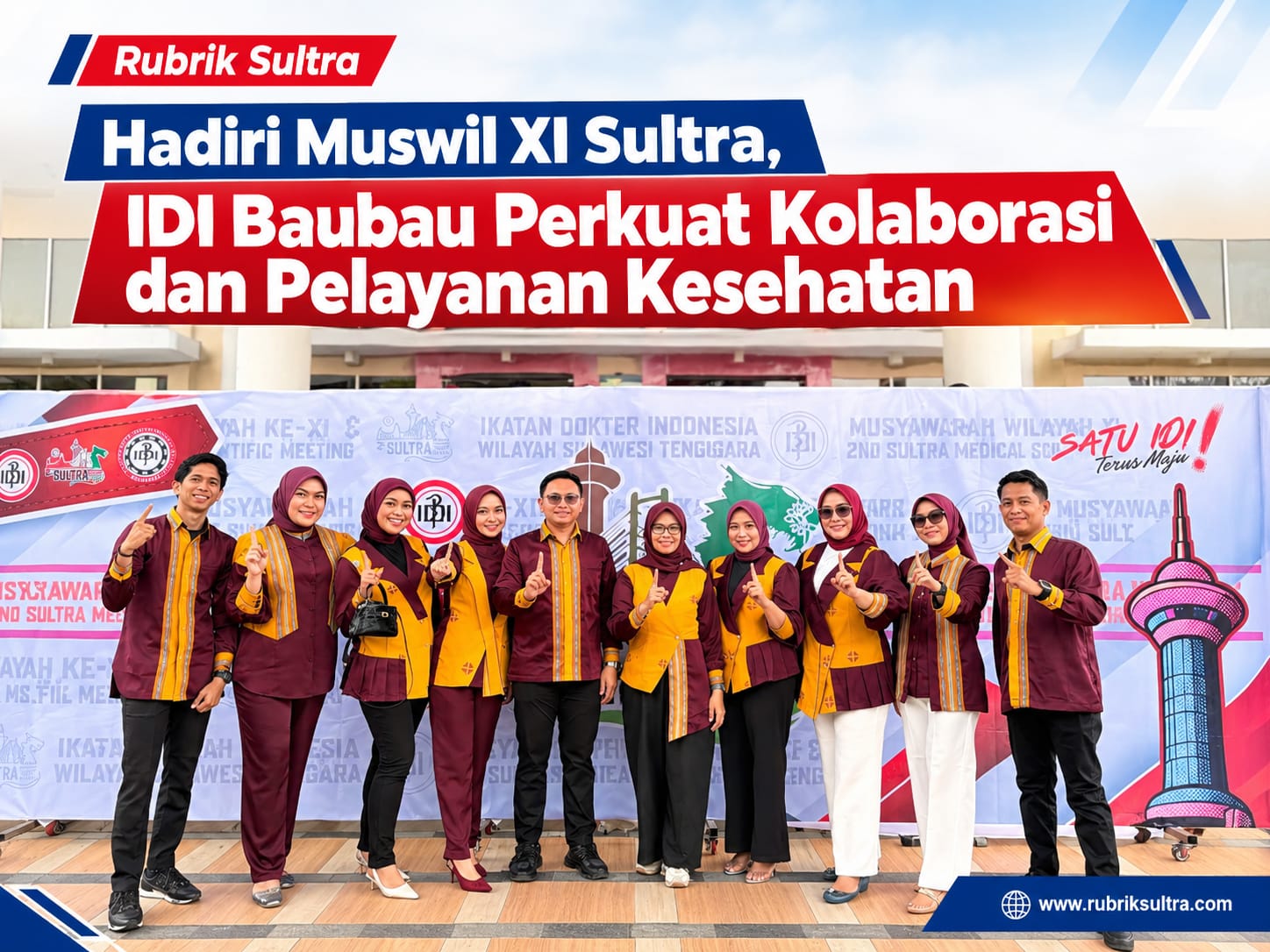 IDI Baubau Kirim 13 Delegasi ke Muswil XI Sultra, dr. Agus Purwo Hidayat Terpilih Ketua Wilayah 2026–2029