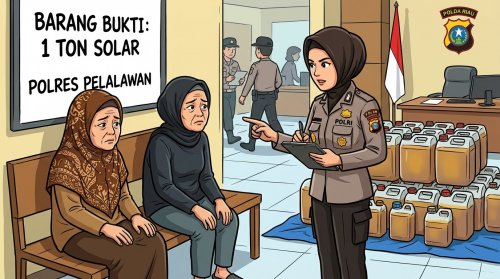 Polisi Pelalawan Sita 1.045 Liter Solar Subsidi dari Dua Warung, Dua Perempuan Diamankan