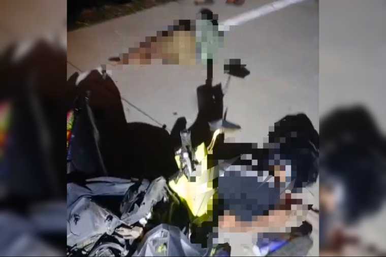 Dua Remaja Meninggal Usai Motor Bonceng Tiga Tabrak Beton Pembatas di Sungai Kunyit Mempawah