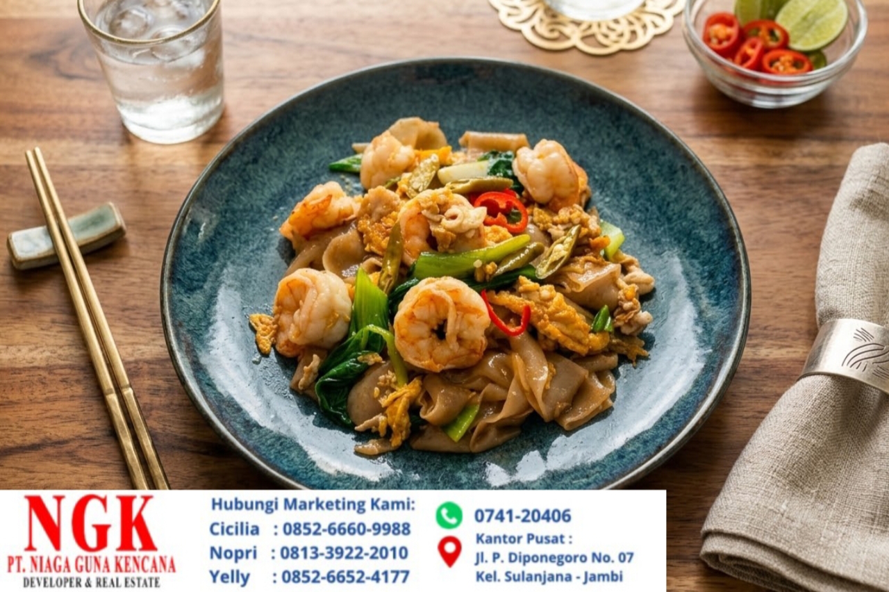 Resep Kwetiau Goreng Seafood ala Restoran, Kunci Kenyal Mi Beras dan Tumisan Api Besar