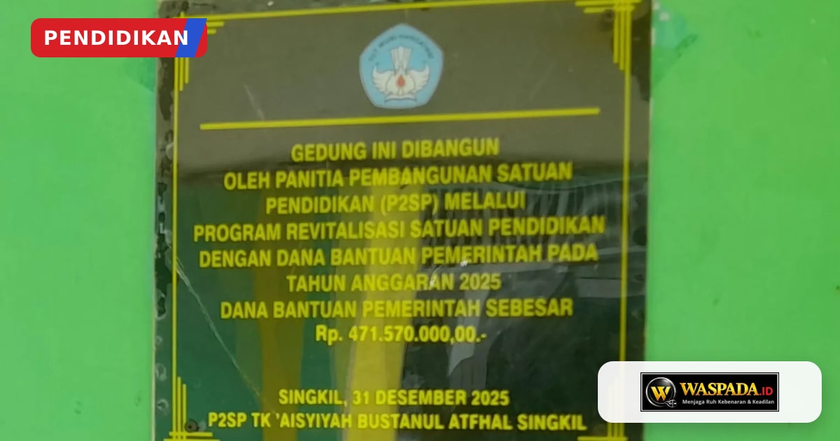 Revitalisasi Sekolah di Aceh Singkil Beri Ruang Belajar Baru dan MCK Layak di TK ABA Pasar Singkil