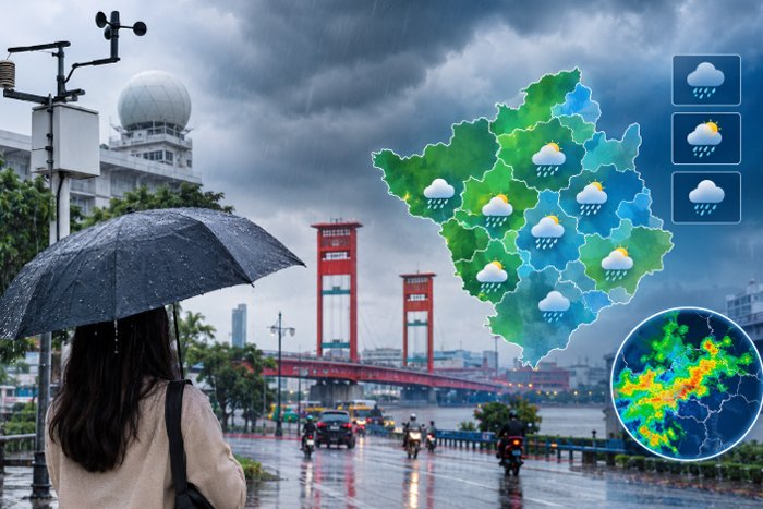 BMKG Prakirakan Hujan Guyur Sumsel Tiga Hari Berturut-turut Mulai 25 Oktober 2026, Palembang Termasuk