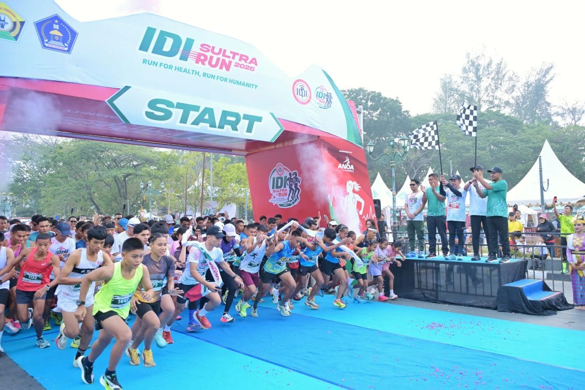 Wagub hingga Wali Kota Kendari Hadiri IDI Run 5K, 1.500 Dokter Sultra Perkuat Pengabdian Kesehatan