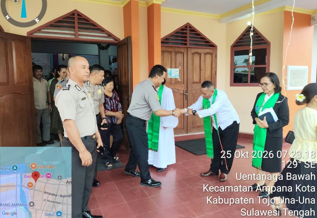 Wakapolres Touna Gelar Minggu Kasih di GKST Calvary Ampana, Jemaat Diimbau Bijak Bermedia Sosial