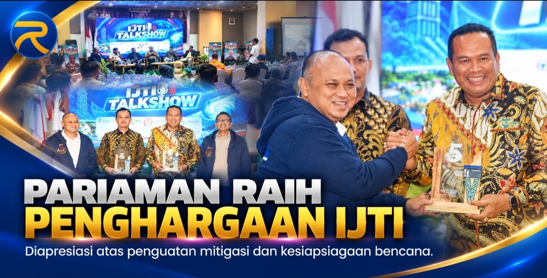 Pemko Pariaman Raih Penghargaan IJTI Sumbar atas Mitigasi Bencana, Wali Kota Yota Balad Beberkan 4 Kunci Kesiapsiagaan