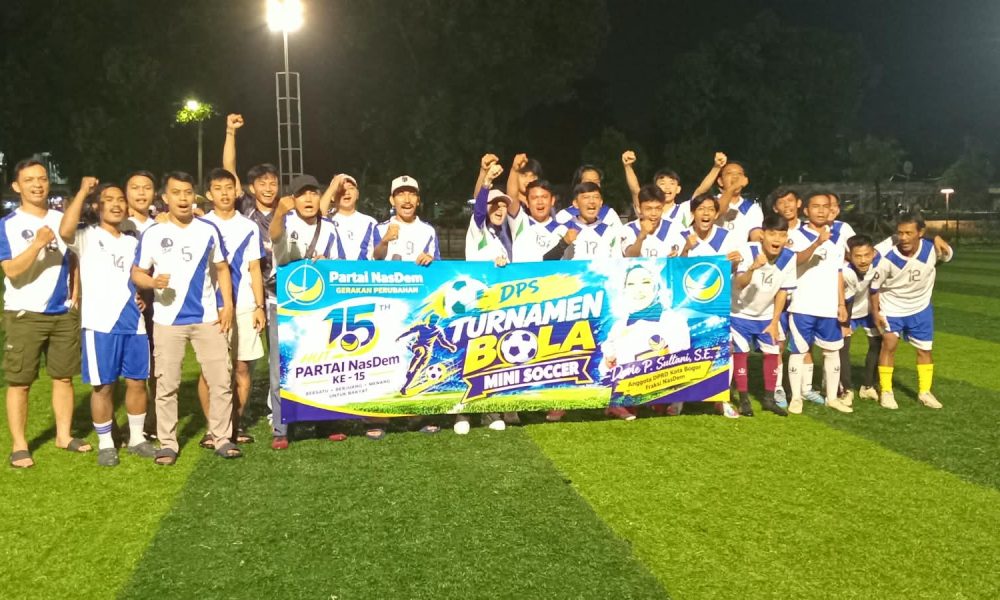 Turnamen Mini Soccer HUT ke-15 NasDem di Bogor Diikuti 8 Tim dari 4 Partai, Devie Prihartini Sebut Sepak Bola Perekat Kebersamaan