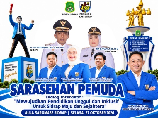 KNPI Sidrap Gelar Sarasehan Pemuda 27 Oktober 2026, Angkat Isu Pendidikan Unggul dan Inklusif