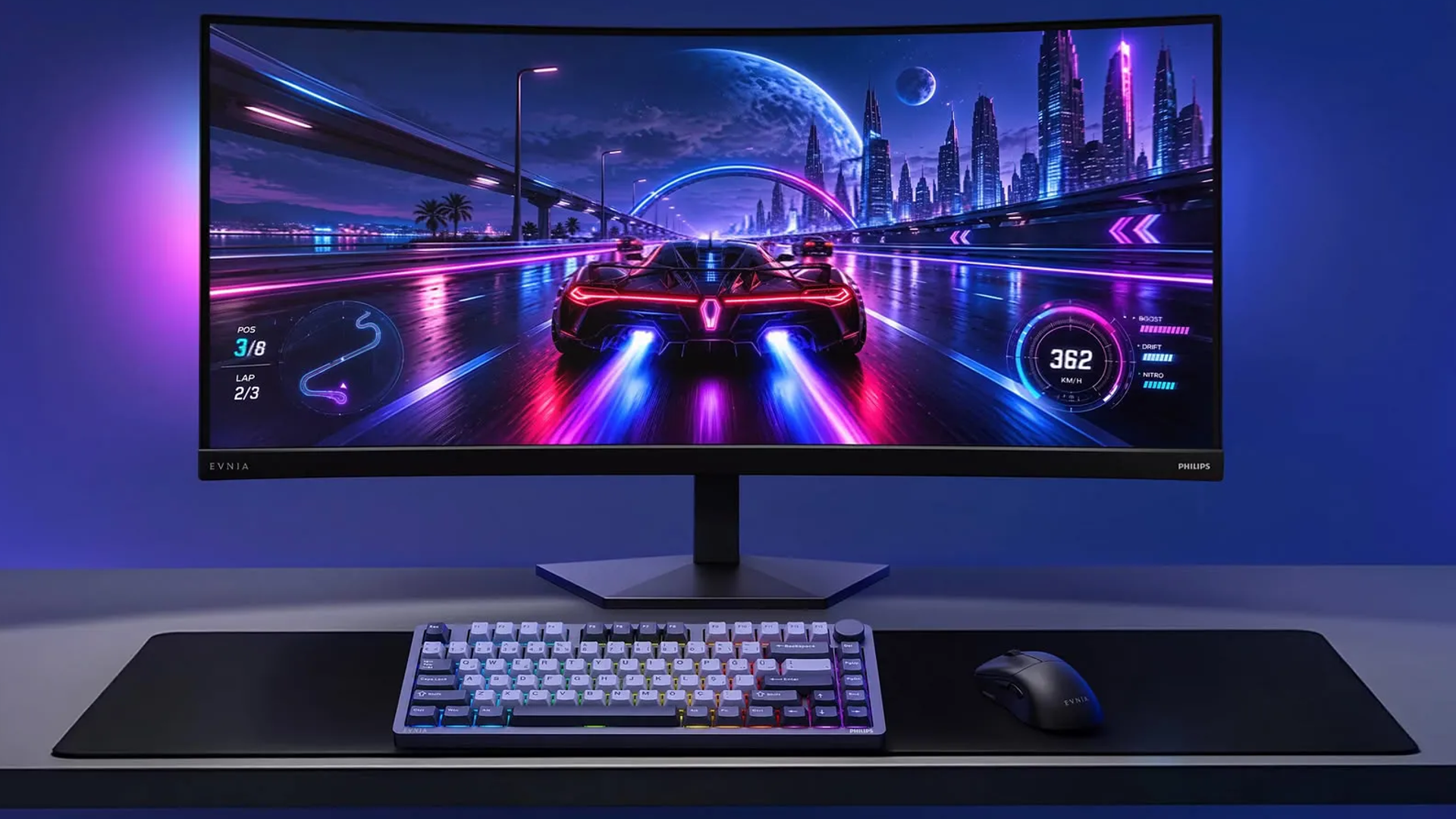 Philips Evnia 36M4C5500P Hadir, Monitor Gaming Ultrawide 36 Inci 260Hz