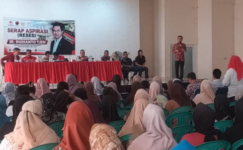 Rudianto Tjen Tampung Aspirasi Guru dan Bansos di Reses Bangka Barat 2026