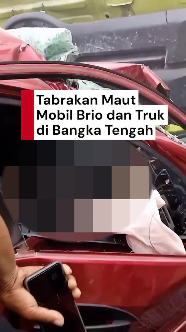 Mobil Brio Tabrak Truk Fuso di Namang Bangka Tengah, 4 Orang Sekeluarga Tewas