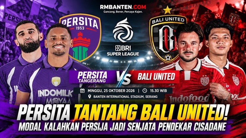 Persita Jamu Bali United di BRI Super League, Modal Kalahkan Persija Jadi Andalan
