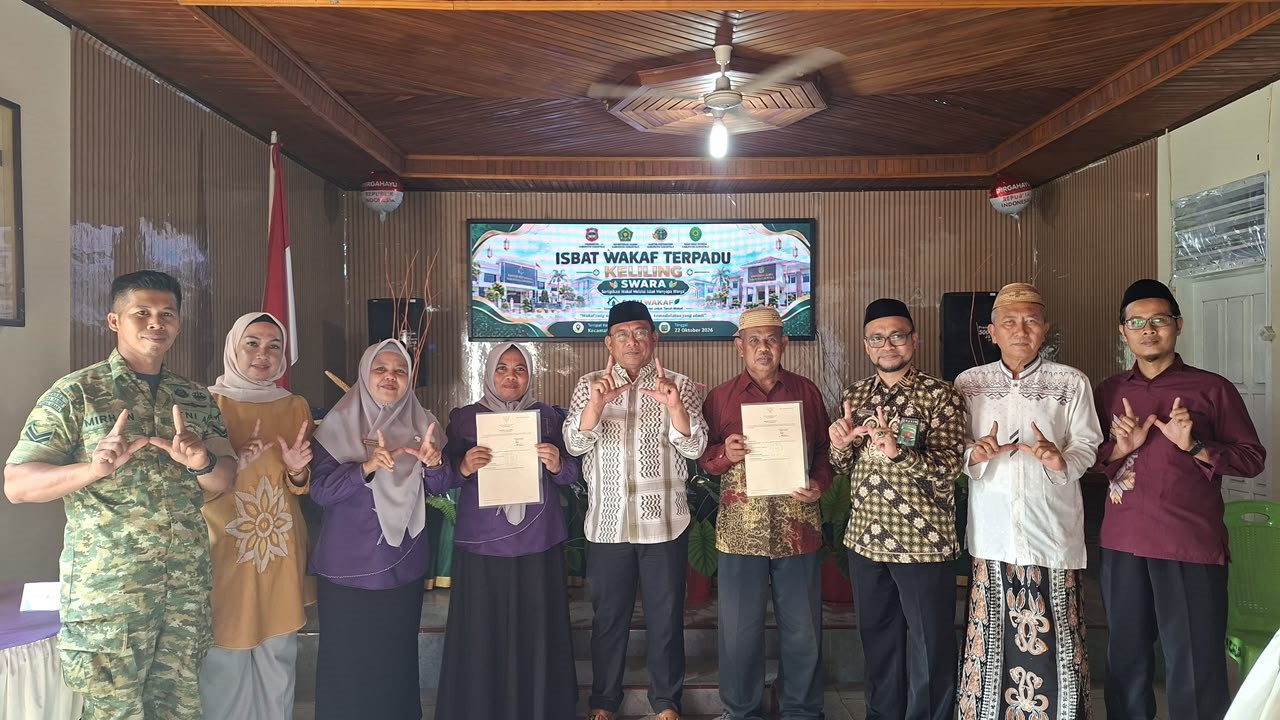Kantor Pertanahan Kabupaten Gorontalo Gelar Isbat Wakaf Keliling di Desa Tamaila, Libatkan Pengadilan Agama hingga Polsek