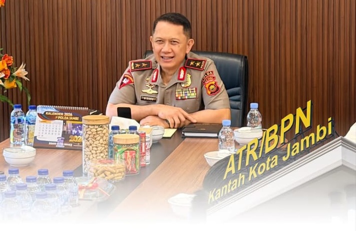 Kanwil BPN Jambi dan Polda Jambi Perkuat Sinergi Lewat Silaturahmi, Bahas Koordinasi Lintas Sektor Pertanahan