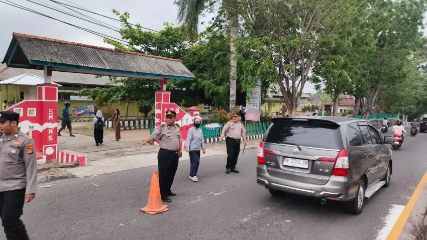 Kapolres Bangka AKBP Indra Feri Dalimunthe Turun Langsung Pimpin Strong Point di Titik Mobilitas Tinggi