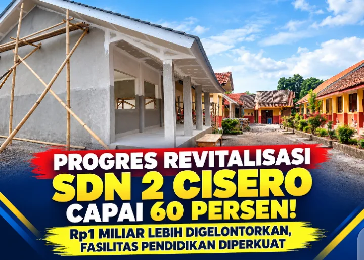 Revitalisasi SDN 2 Cisero Garut Capai 60 Persen, Rp1 Miliar Lebih untuk Dua Ruang Kelas Baru dan Sanitasi
