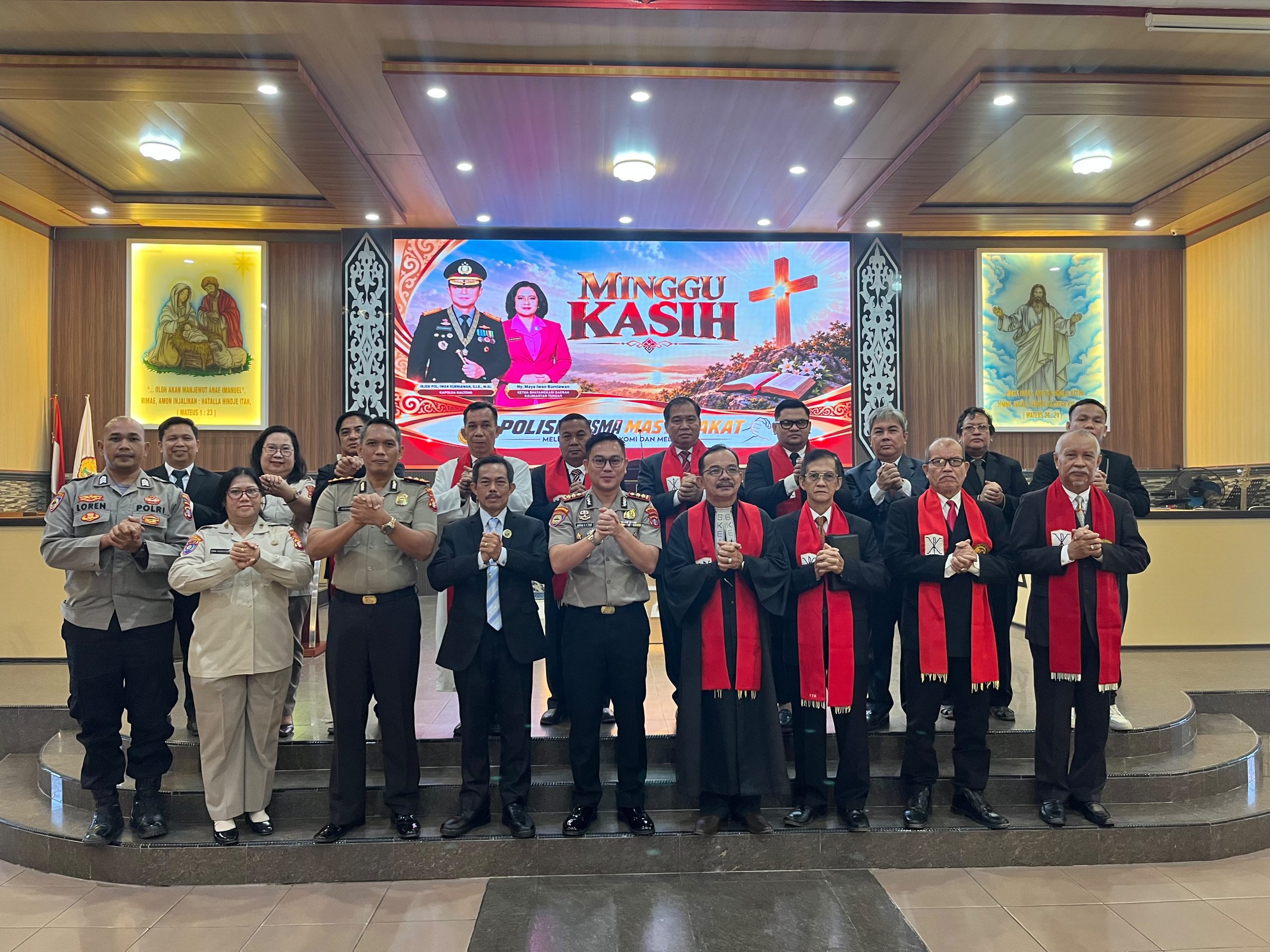 Ditbinmas Polda Kalteng Sambangi Gereja GKE Eka Sinta Palangka Raya, Imbau Jemaat Waspadai Kabut Asap Karhutla