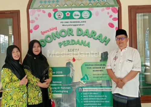 DMI Pandeglang Luncurkan Komunitas Donor Darah Berbasis Masjid, Donor Rutin Tiap Tiga Bulan