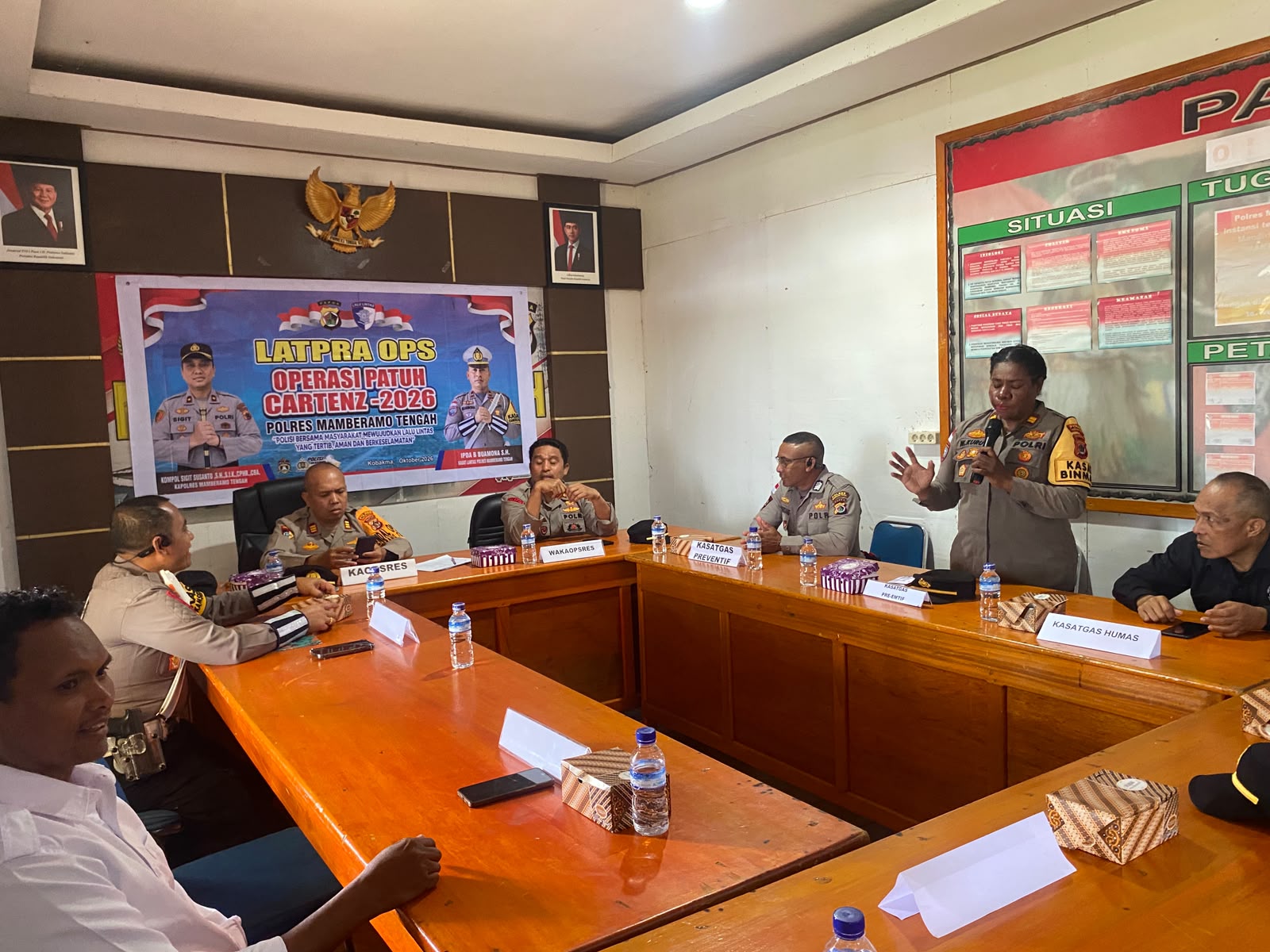 Polres Mamberamo Tengah Matangkan Strategi Operasi Patuh Cartenz 2026 Lewat Latpra Ops di Kobakma