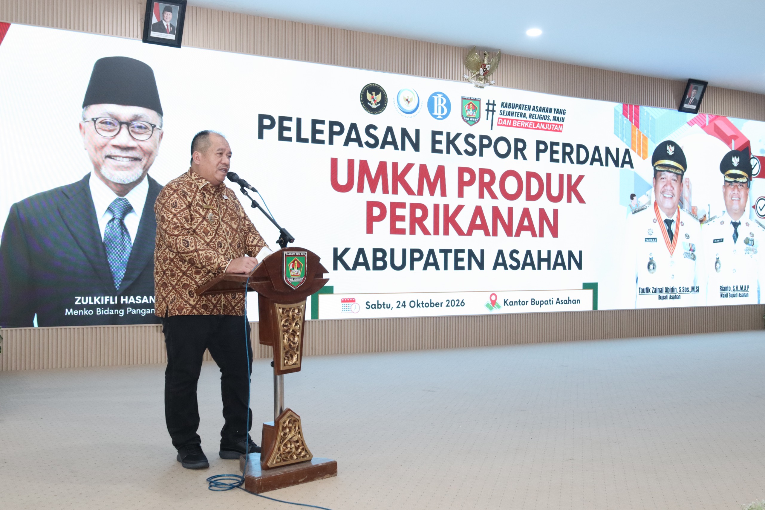 Ekspor Perdana 40 Ton Terasi Asahan ke Thailand, Menko Pangan Apresiasi UMKM Perikanan