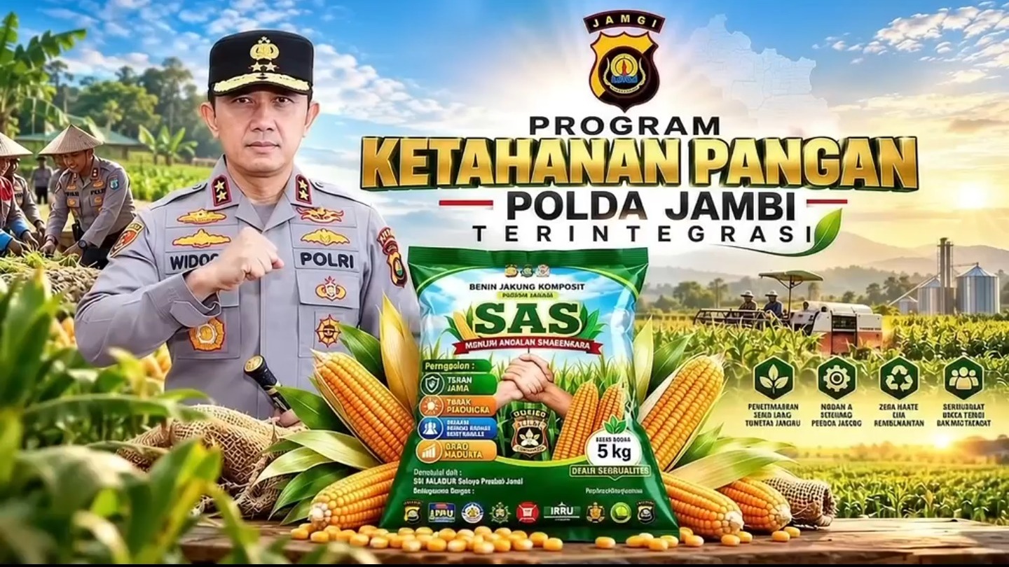 Polda Jambi Kembangkan Benih Jagung SAS di Muaro Jambi, Limbah Panen Diolah Jadi Pakan hingga Biochar