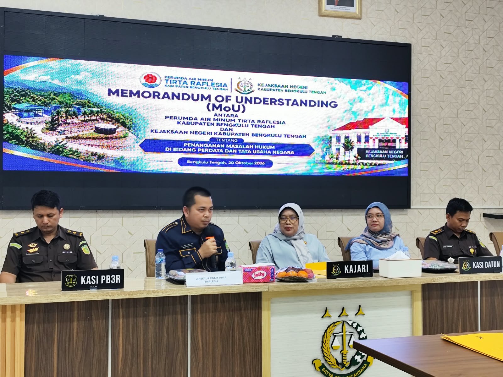 Perumda Tirta Raflesia Gandeng Kejari Bengkulu Tengah Amankan Aset dan Keuangan Perusahaan