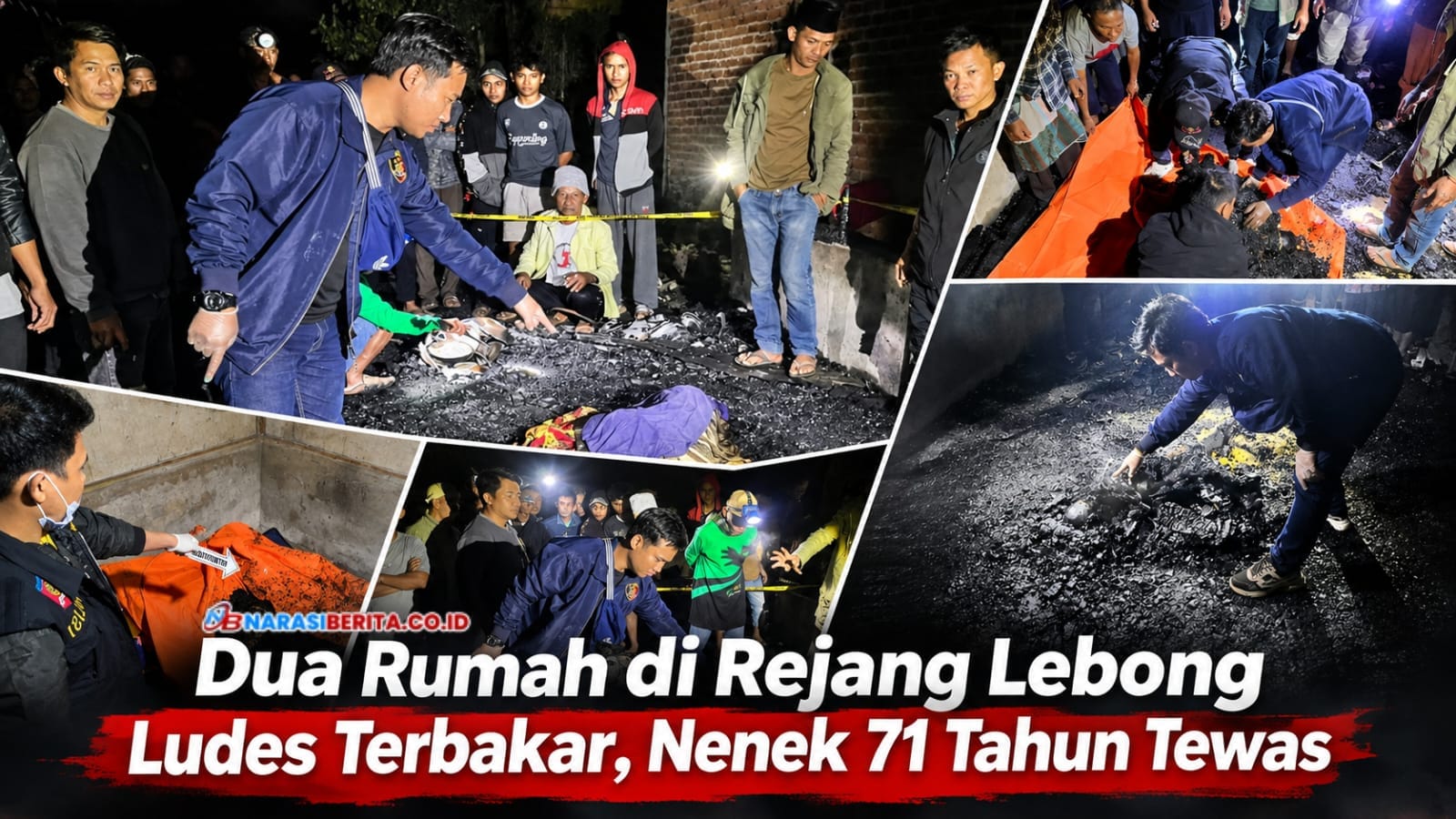 Kebakaran di Rejang Lebong Hanguskan Dua Rumah, Nenek 71 Tahun Tewas Terjebak di Ruang Tengah