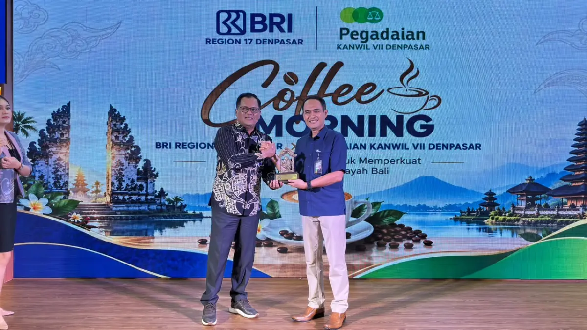 BRI Region 17 Denpasar dan Pegadaian Kanwil VII Bali Bahas Peluang Kolaborasi Bisnis di Sela Coffee Morning
