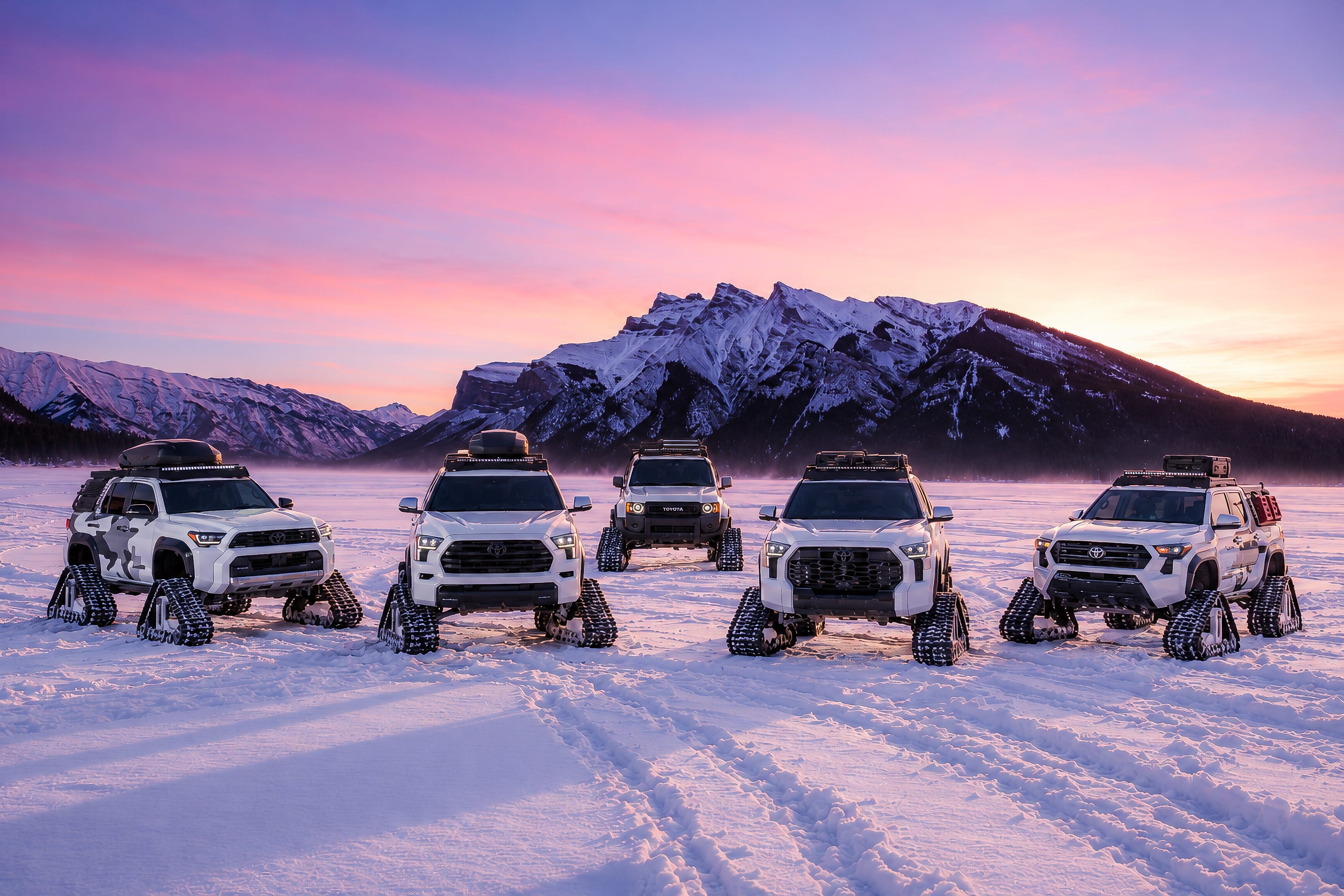 Toyota Snowhunter Concept Debut di SEMA, Truk dan SUV Pakai Track ala Tank