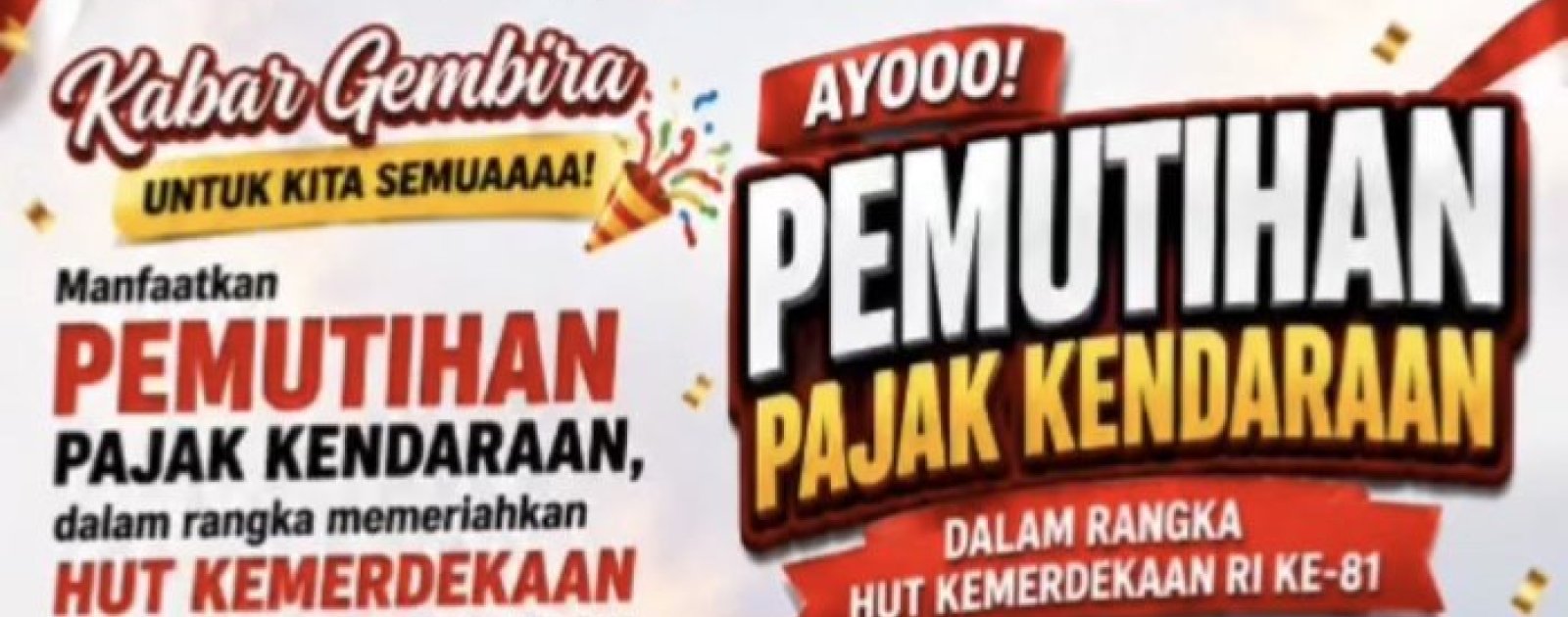 Pemprov Jambi Berlakukan Pemutihan Pajak Kendaraan 18 Agustus–30 September 2026, Denda Tunggakan Dihapus