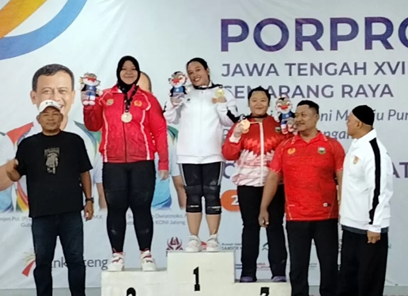 Kota Semarang Juara Umum Angkat Besi Porprov Jateng 2026 dengan 5 Emas, 4 dari Atlet Putri