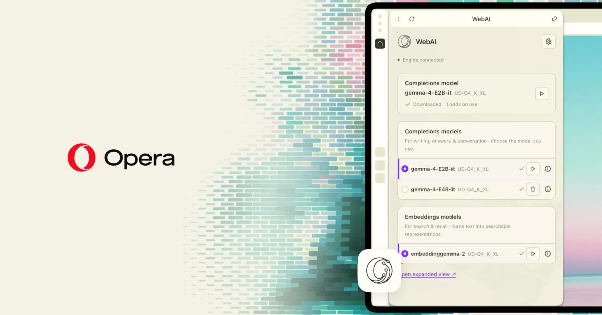 Opera One Hadirkan Akses Model AI Lokal di Browser, Mulai dari Mac