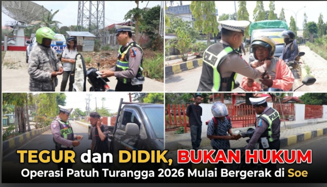 Satlantas Polres TTS Gelar Himbauan Simpatik di Kota Soe, Ingatkan 12 Sasaran Operasi Patuh Turangga 2026