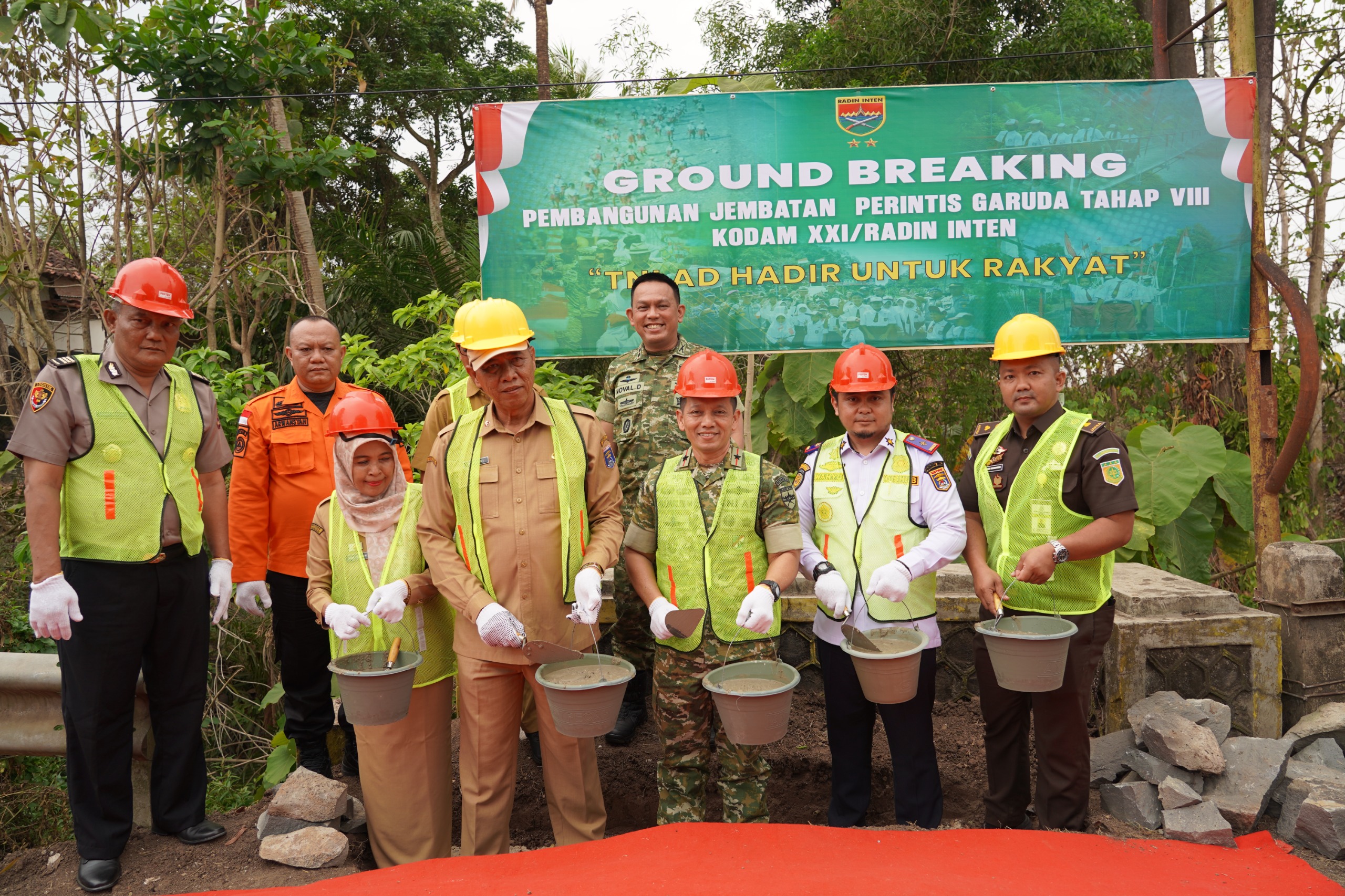 Korem 043/Gatam Groundbreaking Jembatan Perintis Garuda Tahap VIII, 17 Titik di 9 Kodim Lampung