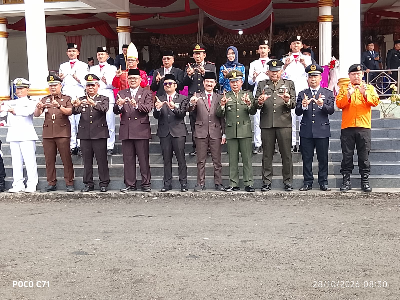 Rutan Kelas IIB Manna Ikuti Upacara Hari Sumpah Pemuda Ke-98 di Lapangan Sekundang Bengkulu Selatan