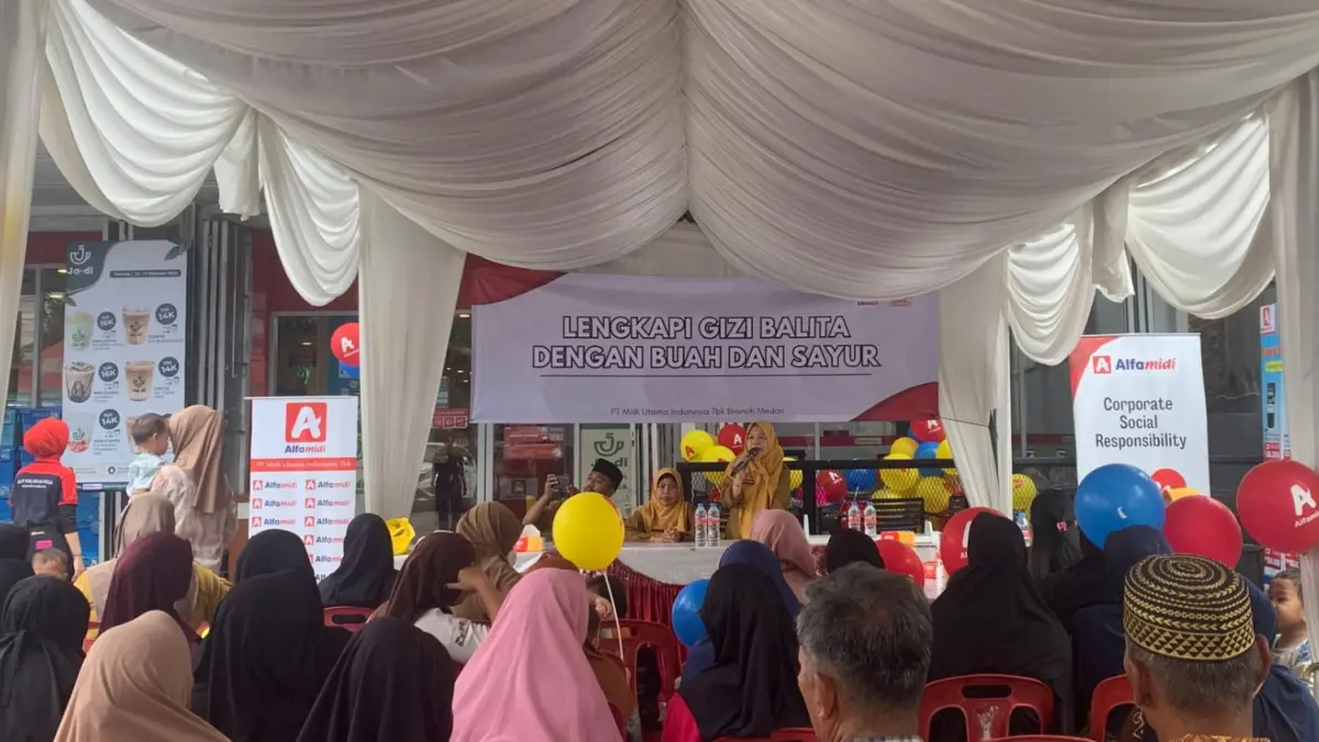 Alfamidi Edukasi 150 Warga Tanjungbalai soal Gizi Balita lewat Buah dan Sayur