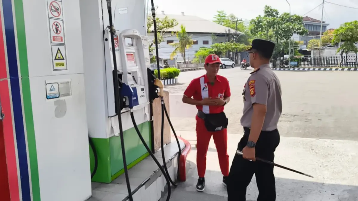Polresta Denpasar Pastikan Stok BBM Aman, Satreskrim Pantau SPBU hingga Selasa