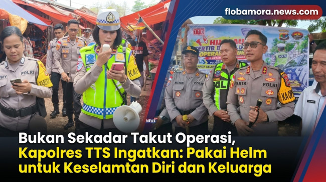 Kapolres TTS Sosialisasi Etika Berlalu Lintas di Pasar Impres Soe, Operasi Patuh Turangga Berjalan 14 Hari