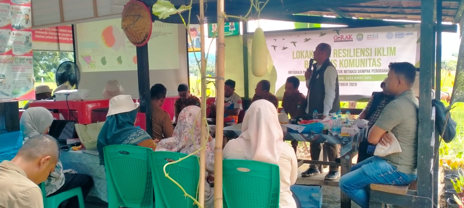 Pemdes Suak Nibong dan GeRAK Aceh Gelar Lokakarya Resiliensi Iklim, Petani Soroti Pupuk hingga Debit Air Sawah