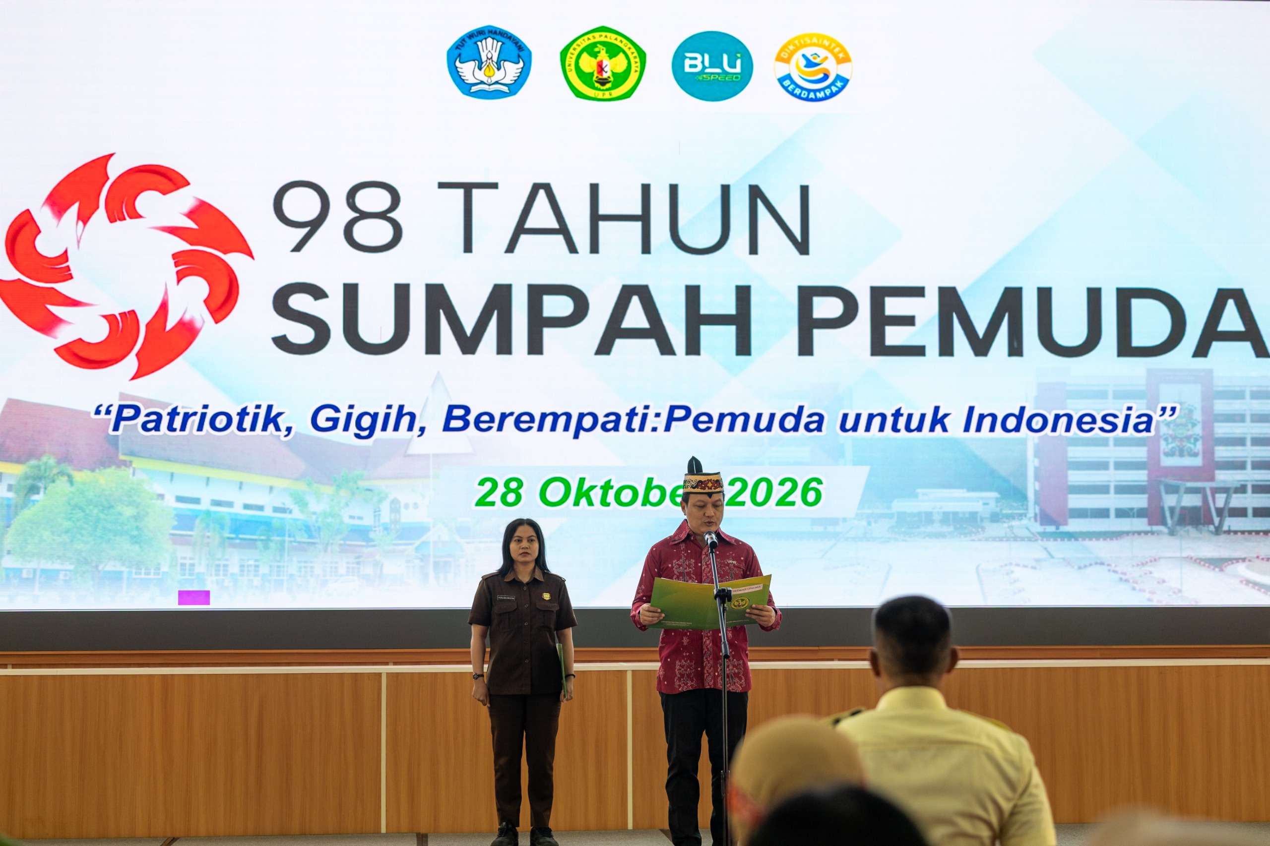 Upacara Hari Sumpah Pemuda ke-98 di UPR Palangka Raya, Rektor Bacakan Pesan Patriotik-Gigih-Berempati