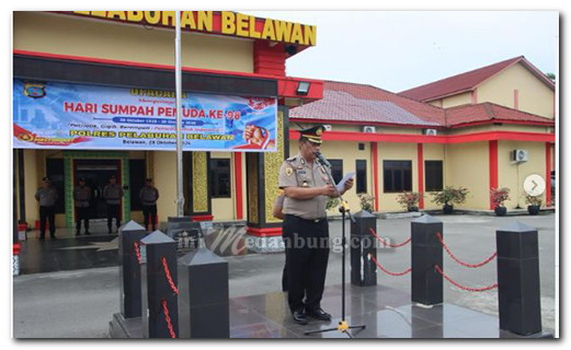Polres Pelabuhan Belawan Gelar Upacara Sumpah Pemuda 2026, Kapolres Tekankan Persatuan di Tubuh Personel