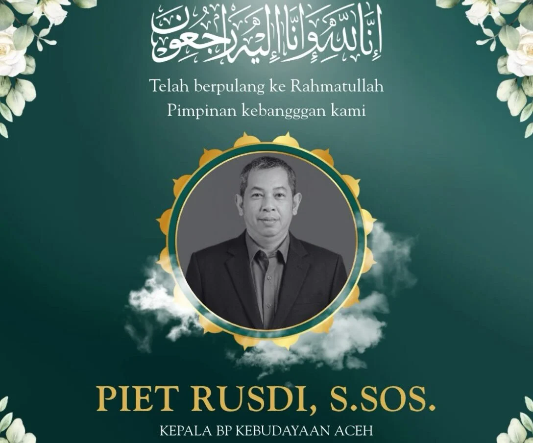 Kepala Balai Pelestarian Kebudayaan Aceh Piet Rusdi Meninggal Dunia, BPK Aceh Sampaikan Duka Mendalam