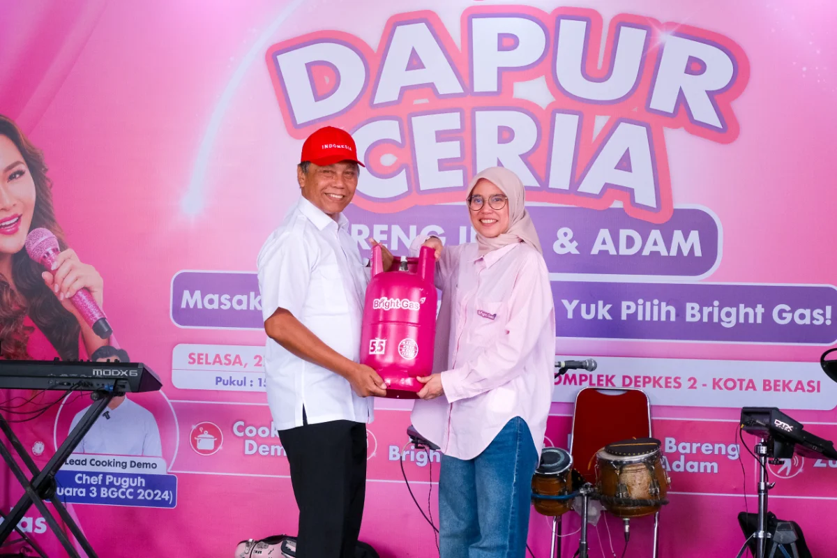 Pertamina Patra Niaga Gelar Dapur Ceria di Bekasi, Tukar Gas 3 Kg Gratis
