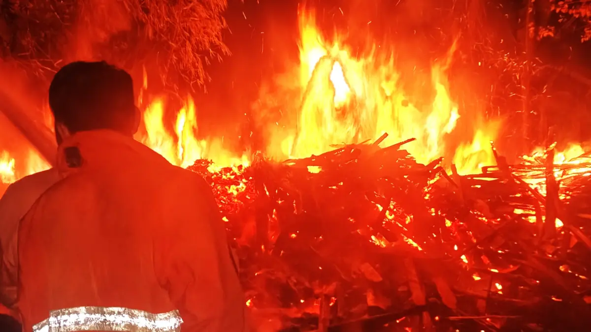 Gudang Arang di Melaya Jembrana Ludes Terbakar, Kerugian Ditaksir Rp 10 Juta