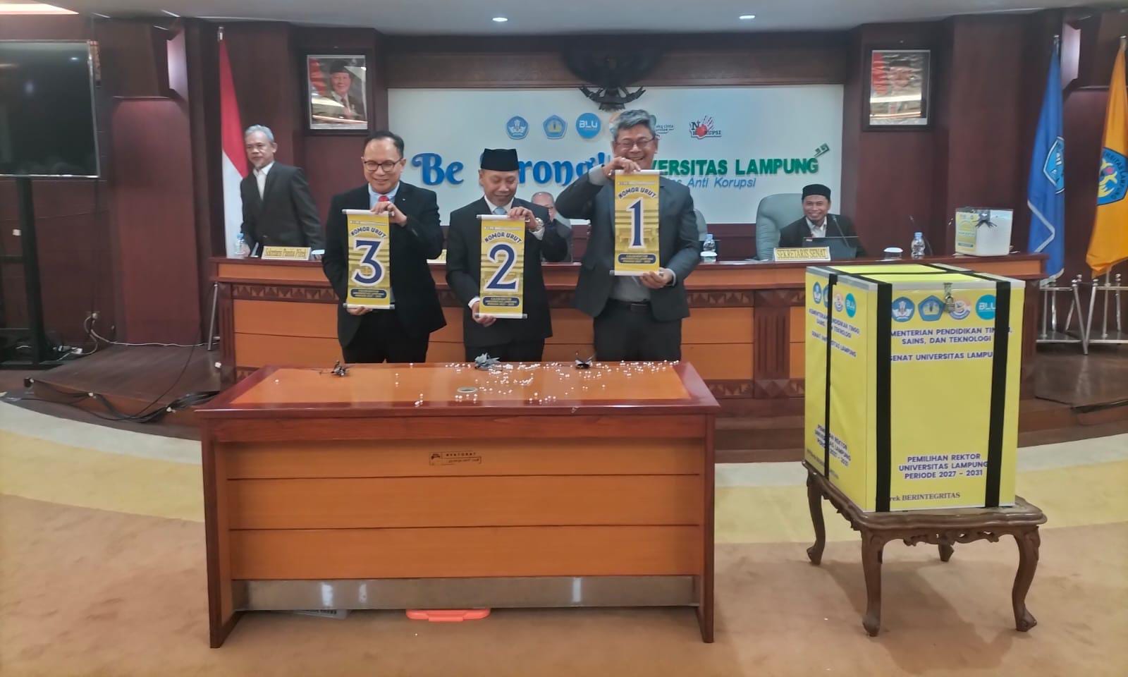 Senat Unila Tetapkan 3 Calon Rektor Periode 2027–2031, Budiyono Raih Suara Terbanyak