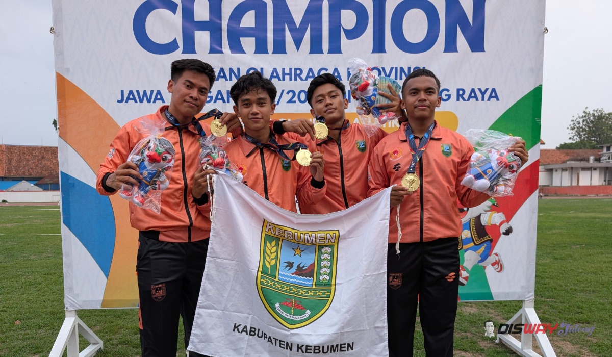 Estafet 4x100 Meter Putra Kebumen Sabet Emas Porprov Jateng, Kapten Tim Sebut Latihan di SMK 2 dan Harus ke Purworejo