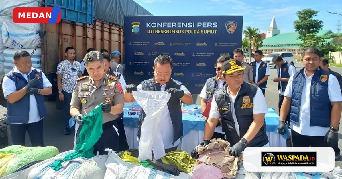Polda Sumut Gagalkan Penyelundupan 144 Ballpres Pakaian Bekas dari Bandung, Kerugian Negara Rp 432 Juta Diselamatkan