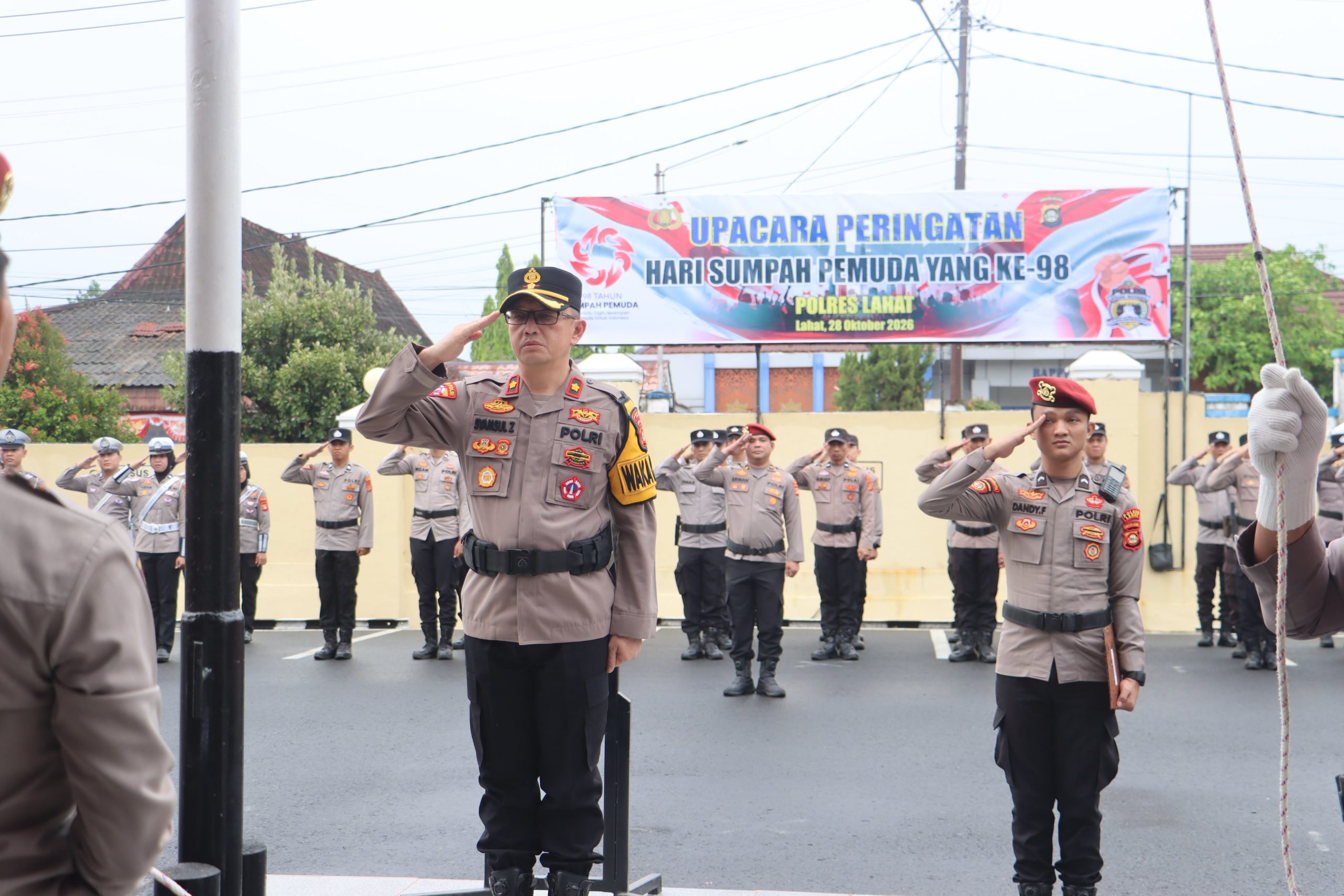 Wakapolres Lahat Pimpin Upacara Sumpah Pemuda ke-98 di Mapolres, Personel Diminta Jaga Persatuan