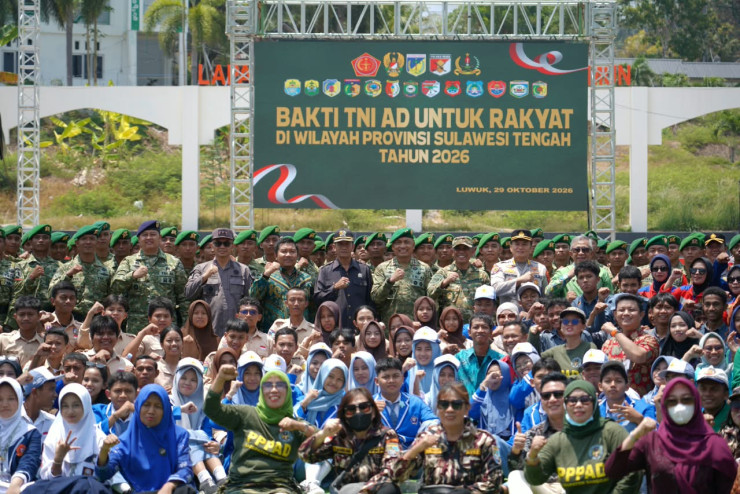 Gubernur Sulteng dan Danrem 132/Tadulako Buka Bakti TNI AD di Banggai, 900 Personel Dikerahkan 60 Hari