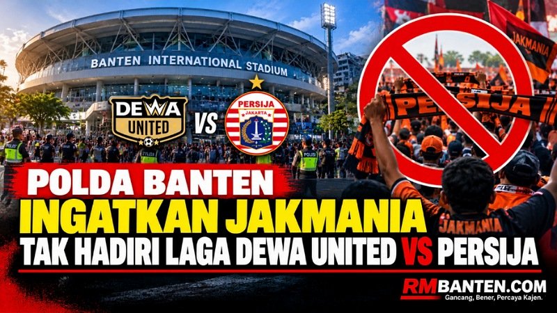 Polda Banten Larang The Jakmania Datang ke BIS Saat Dewa United Vs Persija, Imbau Nobar di Rumah