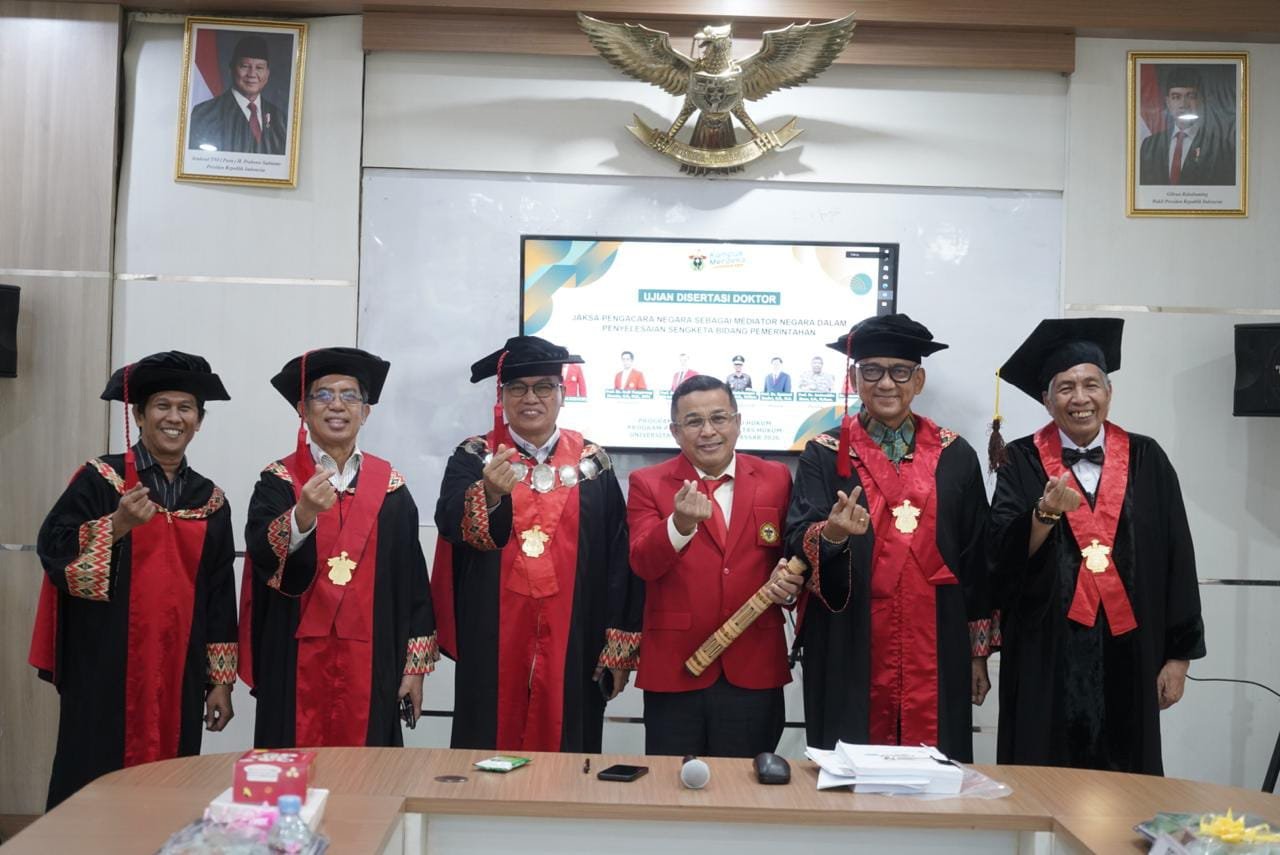 Wakajati Sulut Feri Tas Resmi Bergelar Doktor Ilmu Hukum, Disertasi soal Jaksa Pengacara Negara sebagai Mediator